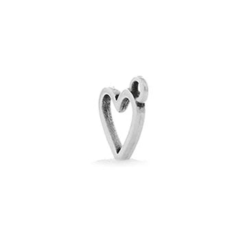 Medium Empty Heart Charm