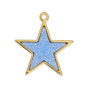 Shiny Blue Star Charm