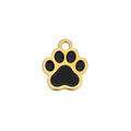 Black & Gold Paw Charm