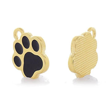 Black & Gold Paw Charm