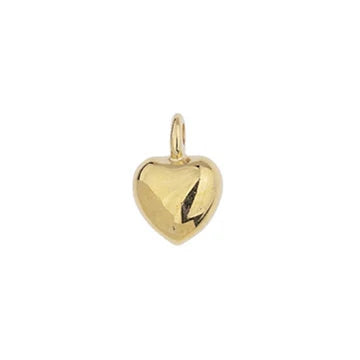 Mini Double Heart Charm (Gold Outline)
