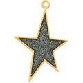 Shiny Gray Star Charm