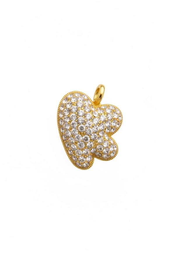 Modern Bold Monogram Charm with Zirgon stones