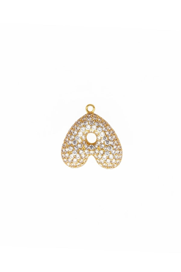 Modern Bold Monogram Charm with Zirgon stones
