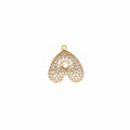 Modern Bold Monogram Charm with Zirgon stones