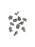 Bold Silver Monogram Drop Charms