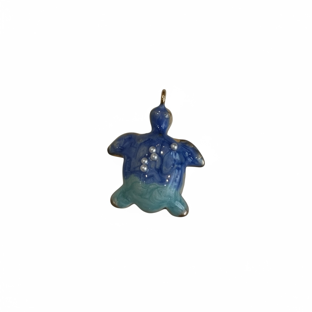 Blue Turtle Charm