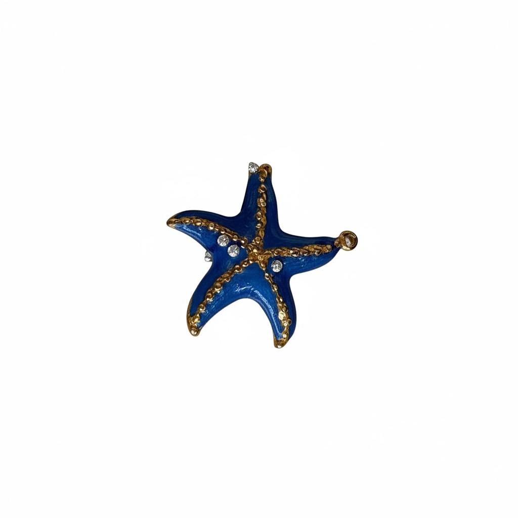 Blue Star Fish Charm