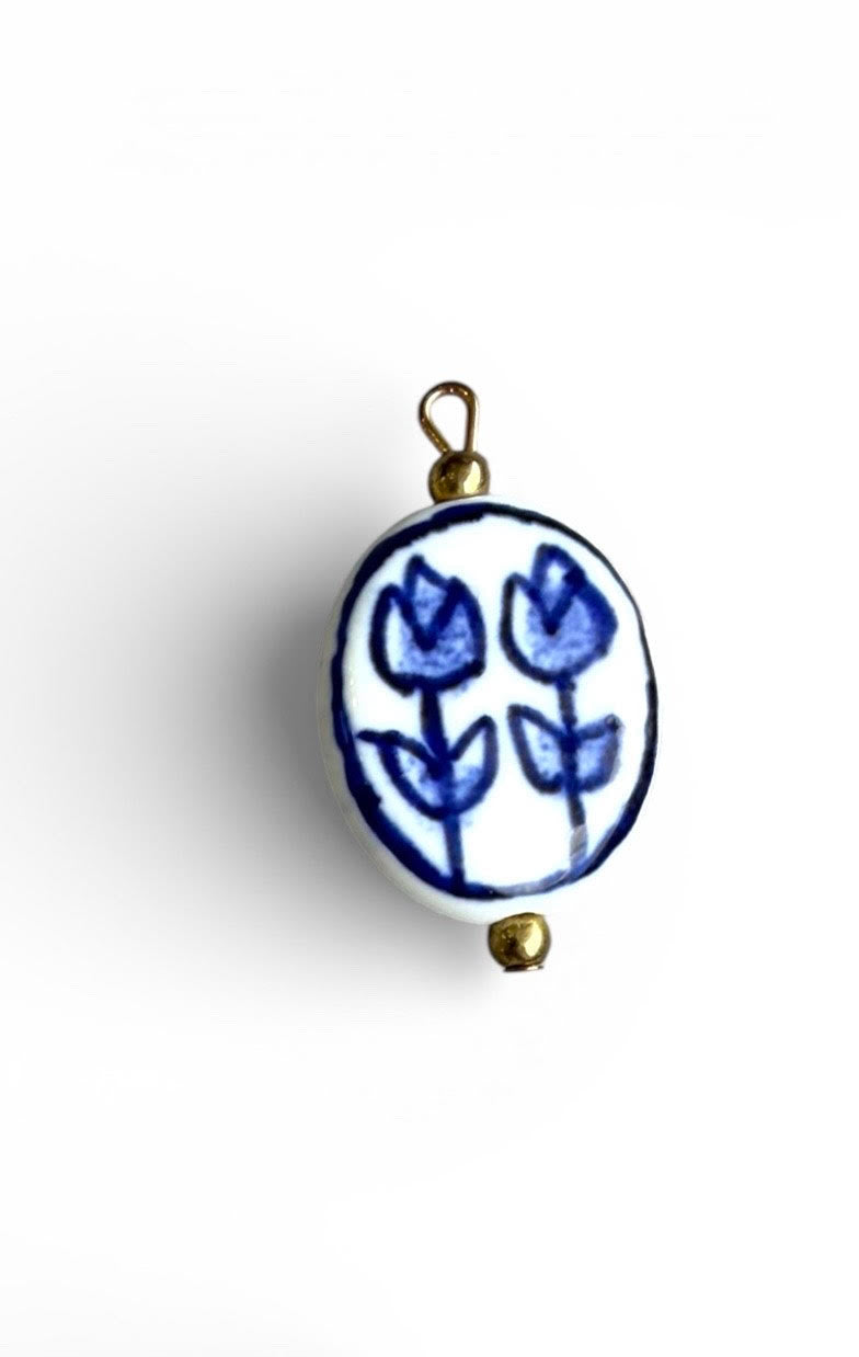 Dolce Blue Oval Charm