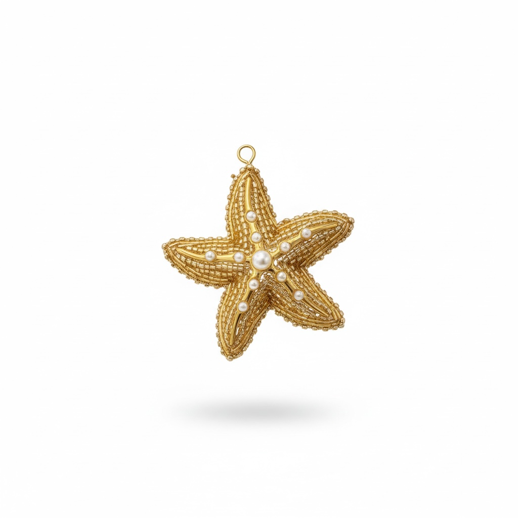 Ocean Pearl Star Charm